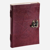 Leather Journal - Pentagram Embossed 22.8cm x 15cm