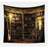Vintage Witches Bookshelf Tapestry