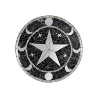 Mosaic Mirror - Moon Phase & Pentagram