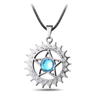 Blue Topaz - Pentagram Necklace