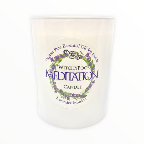 Meditation Crystal Intention Candle - Lavender Infusion - Large