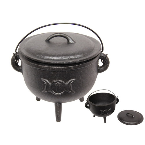 16cm Cast Iron Cauldron With Lid