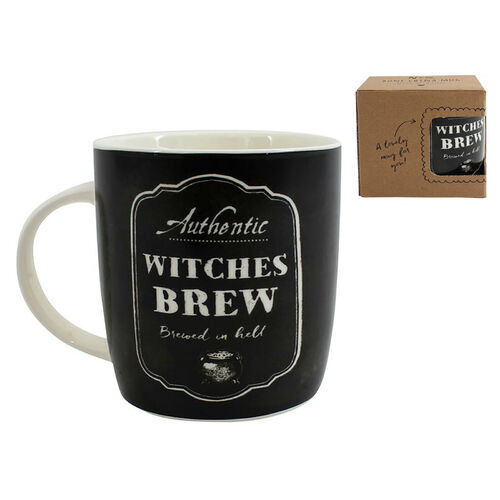 Black Witches Brew Mug - Inside Gift Box Ceramic 9cm
