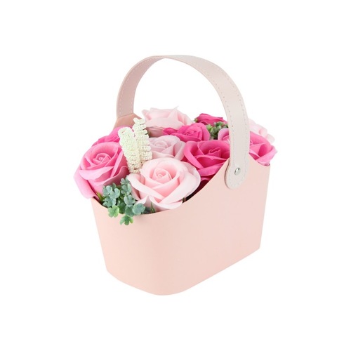Scented Rose Soaps In Flower Basket